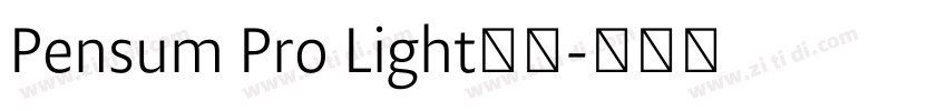 Pensum Pro Light字体字体转换